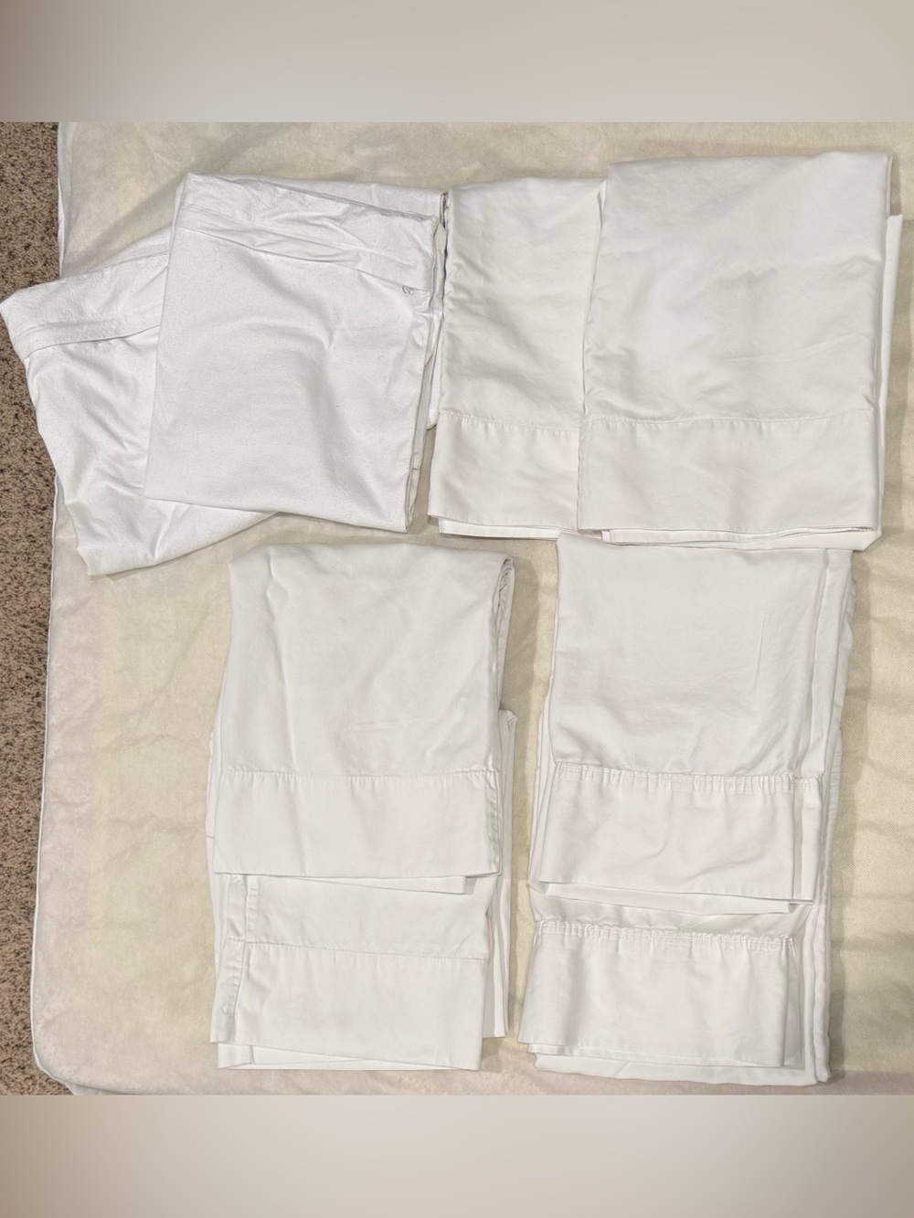 3 Sets of King Size Pillow Cases and 1 Set of Case Protectors